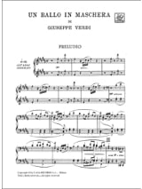 Un Ballo In Maschera - VERDI - Partition - Opéras